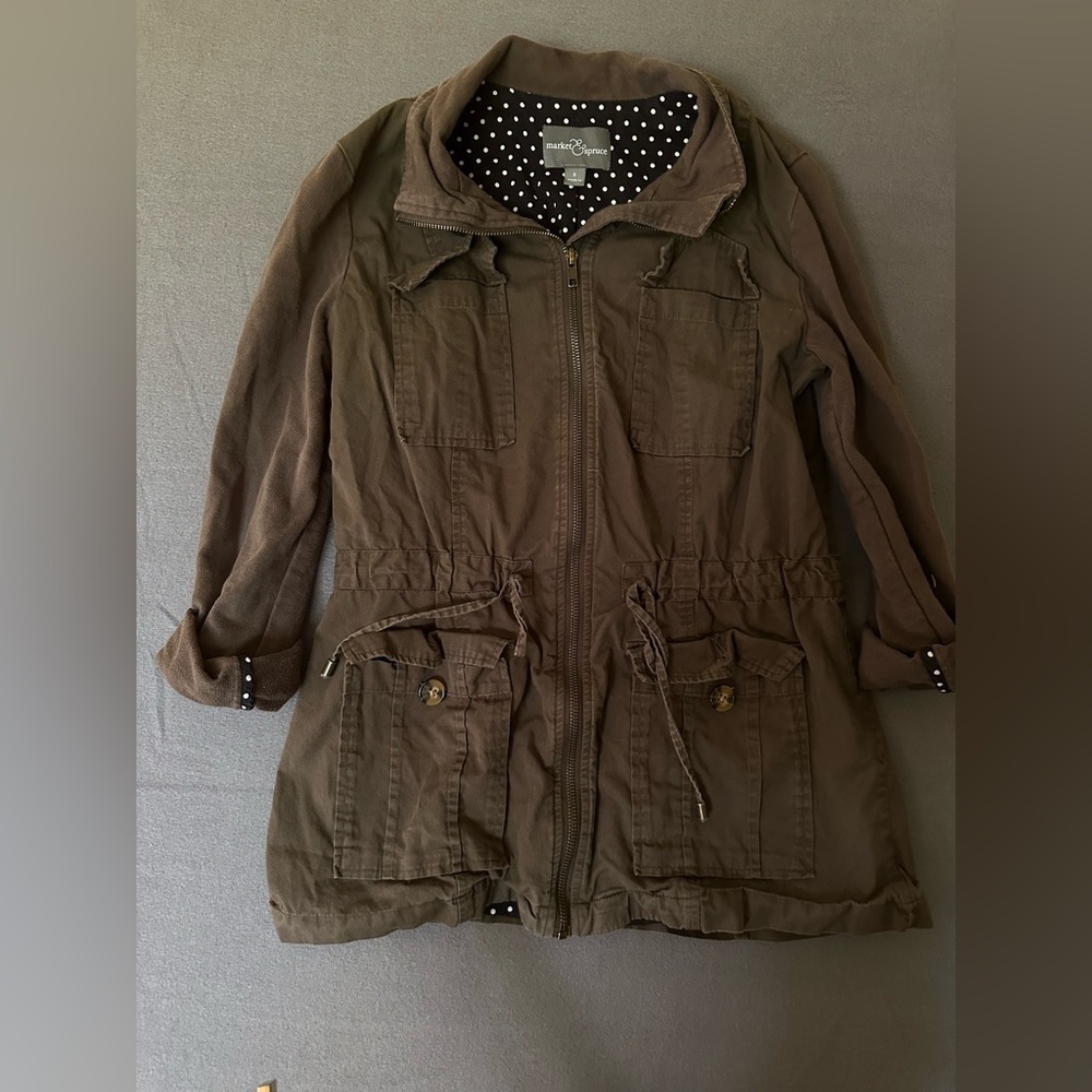 Market & Spruce 2014 Aesthetic Green Army Style Jacket